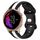 Per cinturino in silicone bicolore con fibbia a farfalla da 20 mm Garmin Venu (nero + bianco)