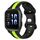 Per Garmin Forerunner Sq2 Music Cinturino per orologio in silicone bicolore con fibbia a farfalla da 20 mm (nero + verde) Per Garmin Forerunner Sq2 Music Cinturino per orologio in silicone bicolore con fibbia a farfalla da 20 mm (nero + verde)