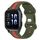 Cinturino per orologio in silicone bicolore con fibbia a farfalla da 20 mm per Garmin Forerunner Sq2 Music (rosso + verde militare) Cinturino per orologio in silicone bicolore con fibbia a farfalla da 20 mm per Garmin Forerunner Sq2 Music (rosso + verde militare)