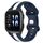 Per Garmin Forerunner Sq2 Music Cinturino per orologio in silicone bicolore con fibbia a farfalla da 20 mm (bianco + blu) Per Garmin Forerunner Sq2 Music Cinturino per orologio in silicone bicolore con fibbia a farfalla da 20 mm (bianco + blu)