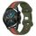 Per Huawei Watch GT2 42mm 20mm Cinturino in silicone bicolore con fibbia a farfalla (rosso + verde militare) Per Huawei Watch GT2 42mm 20mm Cinturino in silicone bicolore con fibbia a farfalla (rosso + verde militare)