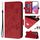 Custodia antifurto in pelle RFID rosa goffrata per Samsung Galaxy S22+ 5G (rossa) Custodia antifurto in pelle RFID rosa goffrata per Samsung Galaxy S22+ 5G (rossa)