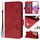 Custodia antifurto in pelle RFID rosa goffrata per Samsung Galaxy S24 Ultra 5G (rossa)