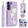 Custodia per cellulare in pelle con motivo floreale a tracolla per Samsung Galaxy S23 FE 5G (viola) Custodia per cellulare in pelle con motivo floreale a tracolla per Samsung Galaxy S23 FE 5G (viola)