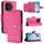 Per vivo iQOO Z9 / Z9 Turbo Custodia per telefono in pelle con texture rombica con cordino (rosso rosa) Per vivo iQOO Z9 / Z9 Turbo Custodia per telefono in pelle con texture rombica con cordino (rosso rosa)