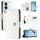 Per vivo V29 / V29 Pro Custodia per telefono in pelle con texture rombica e cordino (bianco) Per vivo V29 / V29 Pro Custodia per telefono in pelle con texture rombica e cordino (bianco)