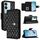 Per vivo V29 / V29 Pro Custodia per cellulare in pelle con texture rombica con cordino (nero) Per vivo V29 / V29 Pro Custodia per cellulare in pelle con texture rombica con cordino (nero)