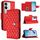 Custodia per cellulare in pelle con texture rombica per vivo V29 / V29 Pro con cordino (rosso) Custodia per cellulare in pelle con texture rombica per vivo V29 / V29 Pro con cordino (rosso)