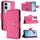 Custodia per telefono in pelle con texture rombica per vivo V29 / V29 Pro con cordino (rosa rosso) Custodia per telefono in pelle con texture rombica per vivo V29 / V29 Pro con cordino (rosa rosso)