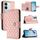 Per vivo V29 / V29 Pro Custodia per telefono in pelle con texture rombica con cordino (rosa corallo) Per vivo V29 / V29 Pro Custodia per telefono in pelle con texture rombica con cordino (rosa corallo)