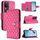 Custodia per cellulare in pelle con texture rombica per vivo V30 / V30 Pro con cordino (rosa rossa) Custodia per cellulare in pelle con texture rombica per vivo V30 / V30 Pro con cordino (rosa rossa)