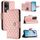 Per vivo V30 / V30 Pro Custodia per telefono in pelle con texture rombica con cordino (rosa corallo) Per vivo V30 / V30 Pro Custodia per telefono in pelle con texture rombica con cordino (rosa corallo)