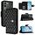 Custodia per cellulare in pelle con texture rombica per vivo V29e / Y200 / V30 Lite con cordino (nero)