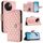 Per vivo V30e Custodia per telefono in pelle con texture rombica con cordino (rosa corallo) Per vivo V30e Custodia per telefono in pelle con texture rombica con cordino (rosa corallo)