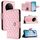 Custodia per cellulare in pelle con texture rombica per vivo X100 Pro con cordino (rosa) Custodia per cellulare in pelle con texture rombica per vivo X100 Pro con cordino (rosa)