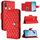 Per vivo Y17 / Y15 / Y12 / Y11 2019 Custodia per cellulare in pelle con texture rombica con cordino (Rosso) Per vivo Y17 / Y15 / Y12 / Y11 2019 Custodia per cellulare in pelle con texture rombica con cordino (Rosso)