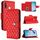 Custodia per cellulare in pelle con texture rombica per vivo Y19 / U3 / Y5s / Z5i / U20 con cordino (rosso) Custodia per cellulare in pelle con texture rombica per vivo Y19 / U3 / Y5s / Z5i / U20 con cordino (rosso)