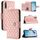 Per vivo Y19 / U3 / Y5s / Z5i / U20 Custodia per telefono in pelle con texture rombica e cordino (rosa corallo) Per vivo Y19 / U3 / Y5s / Z5i / U20 Custodia per telefono in pelle con texture rombica e cordino (rosa corallo)