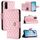 Per vivo iQOO U1x / Y11s / Y12s / Y12a Custodia per cellulare in pelle con texture rombica con cordino (rosa) Per vivo iQOO U1x / Y11s / Y12s / Y12a Custodia per cellulare in pelle con texture rombica con cordino (rosa)