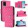 Per vivo Y33s 4G / Y21 2021 / Y21s Custodia per telefono in pelle con texture rombica con cordino (Rosa rossa) Per vivo Y33s 4G / Y21 2021 / Y21s Custodia per telefono in pelle con texture rombica con cordino (Rosa rossa)
