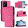 Custodia per cellulare in pelle con texture rombica per vivo Y77 / Y77e con cordino (rosa rosso) Custodia per cellulare in pelle con texture rombica per vivo Y77 / Y77e con cordino (rosa rosso)