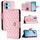 Per vivo Y38 / Y200i / T3x Custodia per telefono in pelle con texture rombica con cordino (rosa) Per vivo Y38 / Y200i / T3x Custodia per telefono in pelle con texture rombica con cordino (rosa)