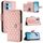 Per vivo Y38 / Y200i / T3x Custodia per telefono in pelle con texture rombica con cordino (rosa corallo) Per vivo Y38 / Y200i / T3x Custodia per telefono in pelle con texture rombica con cordino (rosa corallo)