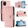 Per vivo Y52s 5G / iQOO U3 Custodia per cellulare in pelle con texture rombica con cordino (rosa corallo) Per vivo Y52s 5G / iQOO U3 Custodia per cellulare in pelle con texture rombica con cordino (rosa corallo)