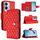 Per vivo Y56 / Y16 / Y02s Custodia per cellulare in pelle con texture rombica con cordino (rosso) Per vivo Y56 / Y16 / Y02s Custodia per cellulare in pelle con texture rombica con cordino (rosso)