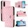 Custodia per cellulare in pelle con texture rombica per vivo Y70s con cordino (rosa) Custodia per cellulare in pelle con texture rombica per vivo Y70s con cordino (rosa)