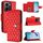 Per vivo Y36 5G / Y36 4G / Y36 India Custodia per telefono in pelle con texture rombica con cordino (Rosso) Per vivo Y36 5G / Y36 4G / Y36 India Custodia per telefono in pelle con texture rombica con cordino (Rosso)
