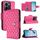 Per vivo Y36 5G / Y36 4G / Y36 India Custodia per telefono in pelle con texture rombica con cordino (Rosa rossa) Per vivo Y36 5G / Y36 4G / Y36 India Custodia per telefono in pelle con texture rombica con cordino (Rosa rossa)