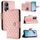 Custodia per cellulare in pelle con texture rombica globale per vivo Y100 5G con cordino (rosa corallo) Custodia per cellulare in pelle con texture rombica globale per vivo Y100 5G con cordino (rosa corallo)