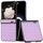 Custodia per telefono in PU con struttura intrecciata con tre parti per Honor Magic V Flip (viola) Custodia per telefono in PU con struttura intrecciata con tre parti per Honor Magic V Flip (viola)