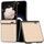 Custodia per telefono in PU con trama intrecciata e cornice nera per Honor Magic V Flip in tre parti (beige) Custodia per telefono in PU con trama intrecciata e cornice nera per Honor Magic V Flip in tre parti (beige)