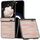 Per Honor Magic V Flip Custodia per telefono in PU con struttura in reticolo di colore nero con tre parti (rosa) Per Honor Magic V Flip Custodia per telefono in PU con struttura in reticolo di colore nero con tre parti (rosa)