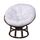 Cuscino per culla amaca morbido rotondo multifunzionale ispessito 110x110 cm (bianco)