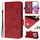 Custodia per telefono antifurto in pelle RFID rosa goffrata per Honor Magic6 5G (rossa) Custodia per telefono antifurto in pelle RFID rosa goffrata per Honor Magic6 5G (rossa)