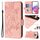 Custodia per telefono antifurto in pelle RFID rosa goffrata per Honor Magic6 5G (rosa) Custodia per telefono antifurto in pelle RFID rosa goffrata per Honor Magic6 5G (rosa)
