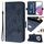 Custodia per telefono antifurto in pelle RFID rosa goffrata per Honor Magic6 5G (blu scuro) Custodia per telefono antifurto in pelle RFID rosa goffrata per Honor Magic6 5G (blu scuro)
