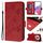 Custodia per telefono antifurto in pelle RFID rosa goffrata per Honor Magic6 Pro 5G (rossa) Custodia per telefono antifurto in pelle RFID rosa goffrata per Honor Magic6 Pro 5G (rossa)