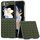 Per Samsung Galaxy Z Flip6 Custodia per telefono in PU con trama intrecciata e cornice nera (verde) Per Samsung Galaxy Z Flip6 Custodia per telefono in PU con trama intrecciata e cornice nera (verde)