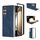 Custodia per telefono a copertura totale in pelle PU con cornice nera per Samsung Galaxy Z Fold6 (blu) Custodia per telefono a copertura totale in pelle PU con cornice nera per Samsung Galaxy Z Fold6 (blu)