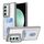 Per Samsung Galaxy S23 FE 5G Porta carte di credito Custodia per telefono in TPU ibrido acrilico (Bianco) Per Samsung Galaxy S23 FE 5G Porta carte di credito Custodia per telefono in TPU ibrido acrilico (Bianco)