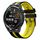 Per Huawei Watch GT Runner 22mm cinturino sportivo in silicone bicolore (nero + giallo)