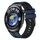 Per Huawei Watch 4 22mm cinturino sportivo in silicone bicolore (blu + nero)