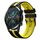 Per Huawei GT2 46mm 22mm cinturino sportivo in silicone bicolore (nero + giallo) Per Huawei GT2 46mm 22mm cinturino sportivo in silicone bicolore (nero + giallo)