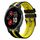 Per cinturino sportivo in silicone bicolore Garmin Venu 2 Plus da 20 mm (nero + giallo)