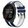 Per cinturino in silicone sportivo bicolore Garmin Forerunner 245 Music da 20 mm (blu + bianco) Per cinturino in silicone sportivo bicolore Garmin Forerunner 245 Music da 20 mm (blu + bianco)