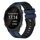 Per cinturino in silicone sportivo bicolore Garmin Forerunner 245 Music da 20 mm (blu + nero) Per cinturino in silicone sportivo bicolore Garmin Forerunner 245 Music da 20 mm (blu + nero)